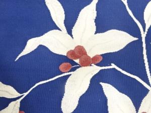 アンティーク　綴れ　枝花模様織り出し名古屋帯